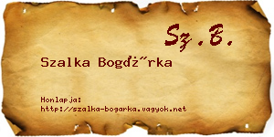 Szalka Bogárka névjegykártya